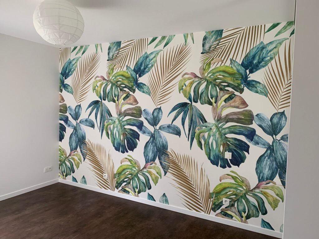 Papier peint panoramique feuilles